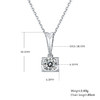 Angel Kiss S925 Silver Plated Platinum Moissanite Diamond Pendant Earnail Set 1